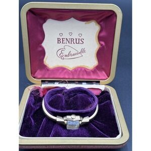 Vintage Women's Watch - Benrus 10K RGP Ladies Cuff Bracelet Watch - Works